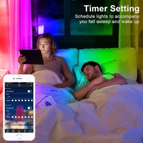 أضواء شريط LED - شرائط إضاءة LED بطول 100 قدم، أضواء شريط LED متغيرة الألوان لمزامنة الموسيقى، أضواء شريط LED بلوتوث مع جهاز تحكم عن بعد، 5050 شريط أضواء LED لغرفة النوم، المنزل والديكور (100 قدم) in Kuwait