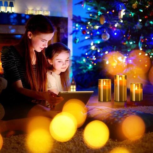 Led Flameless Candles for Home Decor, Battery Operated Flickering Moving Wick Effect Candle Set with Remote Control Cycling Timer for Party Wedding,Christmas Decoration, 4 inch, 5 inch, 6 inch, 3 Pack in Saudi Arabia