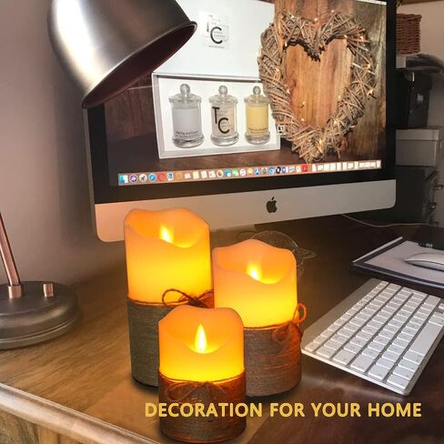 Led Flameless Candles for Home Decor, Battery Operated Flickering Moving Wick Effect Candle Set with Remote Control Cycling Timer for Party Wedding,Christmas Decoration, 4 inch, 5 inch, 6 inch, 3 Pack in Saudi Arabia