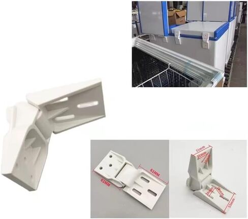 2 قطعة ثلاجة صغيرة موازنة العالمي الصدر الفريزر البلاستيك المفصلي 95 درجة-110 درجة للطي الفريزر الباب المفصلي. (اللون: 3 فتحات، الحجم: قطعتان) in Kuwait