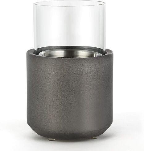 Home Zone Living Concrete Portable Tabletop Round 4.7" Mini Fire Pit Bowl, Wick Included, Indoor, Outdoor Use, Patio, Deck, Balcony Safe, Ethanol Alcohol, Smokeless, Long Burning, Fireplace, Soot Free in Saudi Arabia