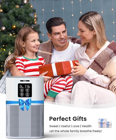 Air Purifier, Home Air Cleaner For Bedroom Large Room up to 600 sq.ft, VEWIOR H13 True HEPA Air Filter with Fragrance Sponge 6 Timer Settings Quiet Air Purifiers for Pets Dander Odor Dust Smoke Pollen in Kuwait