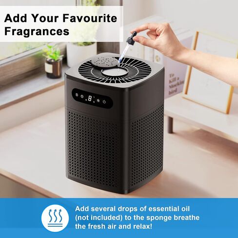2 Pack Air Purifiers for Home Bedroom, H13 True HEPA Filter for Home large Room, Air Filter with Sleep Model, 24db Filtration System Air Cleaner for Bedroom Office Living Room Kitchen, in Saudi Arabia