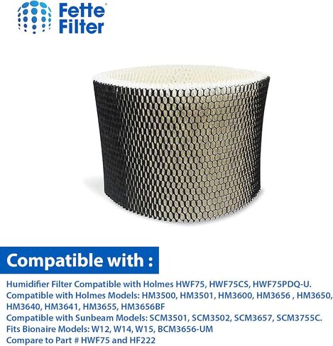 HWF75 Replacement Wicking Filter Compatiable with Holmes Filter D HWF75 HWF75CS HWF75PDQ-U HF222 & Sunbeam Cool Mist Humidifier Models 3000 Series. Pack of 2 in Saudi Arabia