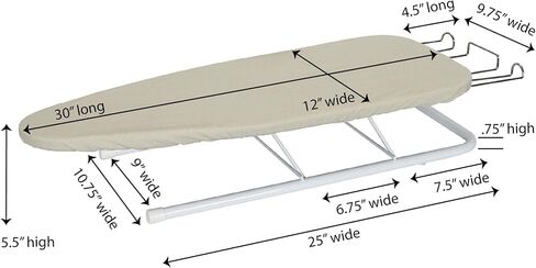Household Essentials Tabletop Board Cover, Natural with Iron Rest in Saudi Arabia