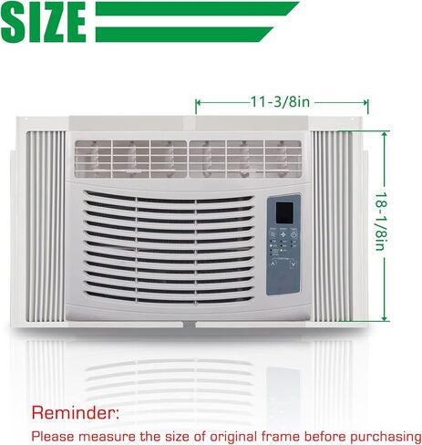 Forestchill Window Air Conditioner Side Panel with frame, Room AC Accordion Filler Curtain Kit Replacement, Include Window AC Side Panels & Frames (White, Fit 10,000 BTU Units) in Saudi Arabia
