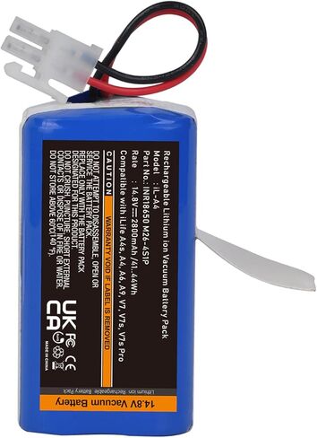 Tectra Replacement Battery for ILIFE A4, A4S, A4S pro, A6, V7, A9 Robot Vacuum Cleaners, 14.8V 2800mAh in Kuwait