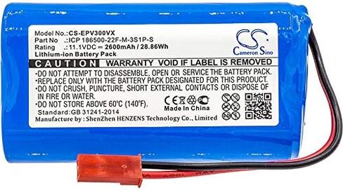Yibudt 11.1V 2600mAh ICP 186500-22F-M-3S1P-S تبديل البطارية ل ilife V5 ilife V3s ilife V5s in Saudi Arabia