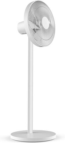 Xiaomi Mi Smart Standing Fan 2 Lite, Smart Fan, Portable Design, 7 Rotor Blades For Powerful Airflow, Voice Control, Mi App Control, White in Saudi Arabia