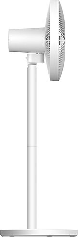 Xiaomi Mi Smart Standing Fan 2 Lite, Smart Fan, Portable Design, 7 Rotor Blades For Powerful Airflow, Voice Control, Mi App Control, White in Saudi Arabia
