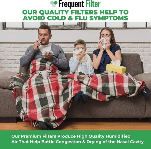 Frequent Filter Compatible Vicks, Kaz, Protec, Cool Mist Humidifier Replacement Model WF2 & PWF2 Filter | Pack of 4 | Germ-Free Wicking Filters for Starry Night Humidifiers. New 2022 Upgraded Model in Saudi Arabia