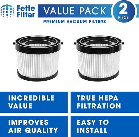 Fette Filter - 2 Pack of HEPA Replacement Filter Compatible with DEWALT DCV501HB 20V Cordless Handheld Vacuum, Compared to Part # DCV5011H in Kuwait