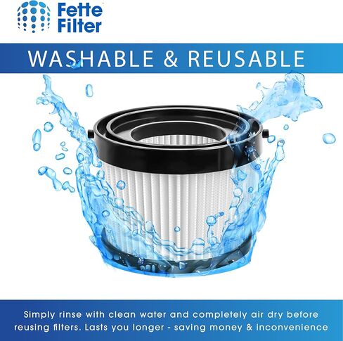 Fette Filter - 2 Pack of HEPA Replacement Filter Compatible with DEWALT DCV501HB 20V Cordless Handheld Vacuum, Compared to Part # DCV5011H in Kuwait