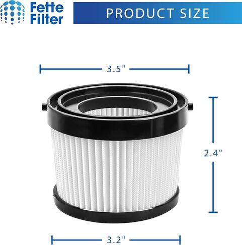 Fette Filter - 2 Pack of HEPA Replacement Filter Compatible with DEWALT DCV501HB 20V Cordless Handheld Vacuum, Compared to Part # DCV5011H in Kuwait