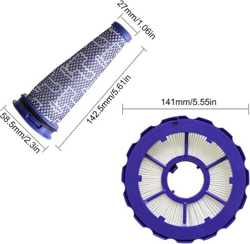 كاركيو فلتر هيبا بوست موتور وفلتر ما قبل المحرك مناسب لدايسون DC50 انيمال وفلتر مكنسة كهربائية متعددة الارضيات رقم 965081-01 و965080-01 (مجموعة من 2 + فرشاة) in Kuwait