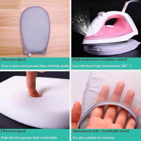 HNHMT Steamer Ironing Gloves, Garment Steamer Ironing Gloves Anti Steam Glove, Heat Resistant Clothes Steamer Glove, Anti Steam Mitt with Finger Loop for Clothes Steamers in Saudi Arabia