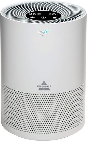 BISSELL MYair Air Purifier with High Efficiency and Carbon Filter for Small Room and Home, Quiet Air Cleaner for Allergens, Pets, Dust, Dander, Pollen, Smoke, Hair, Odors, Timer, 2780A in Kuwait