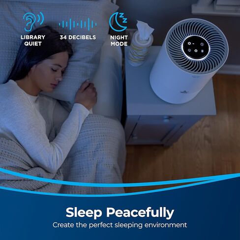 BISSELL MYair Air Purifier with High Efficiency and Carbon Filter for Small Room and Home, Quiet Air Cleaner for Allergens, Pets, Dust, Dander, Pollen, Smoke, Hair, Odors, Timer, 2780A in Kuwait