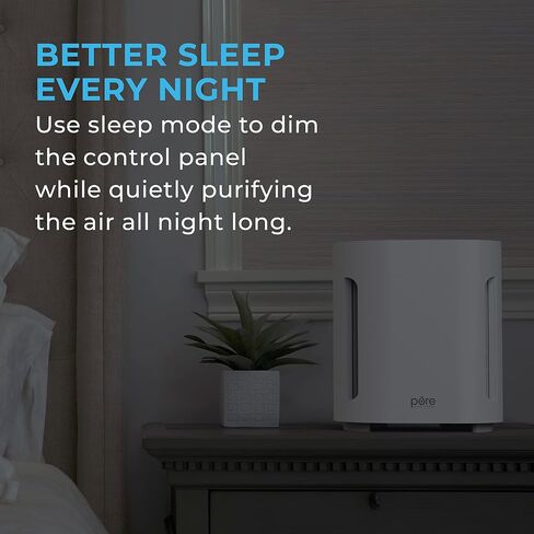 Pure Enrichment® PureZone™ Air Purifier for Medium-Large Rooms, UV-C Light, 3 Stage Filtration, H13 HEPA Filter Helps Remove up to 99.97% of Bacteria, Allergens, Germs, Smoke, Dust (White) in Kuwait