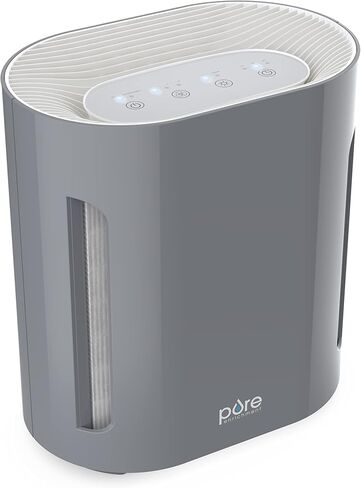 Pure Enrichment® PureZone™ Air Purifier for Medium-Large Rooms, UV-C Light, 3 Stage Filtration, H13 HEPA Filter Helps Remove up to 99.97% of Bacteria, Allergens, Germs, Smoke, Dust (White) in Saudi Arabia