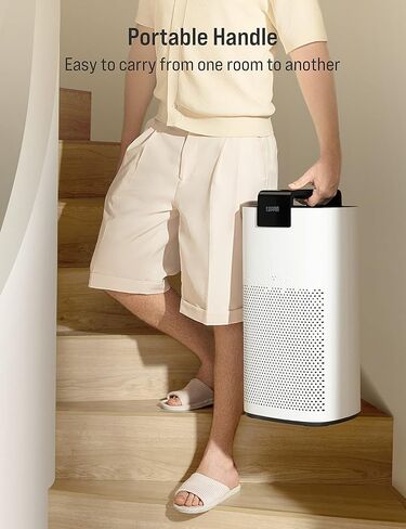 TOPPIN Air Purifiers for Home Large Room Up to 550ft², TPAP005 H13 HEPA Filter Purifier for Bedroom, Air Cleaner Capture 99.97% Pets Hair, Smoke, Dust, Pollen, Air Quality Indicator, Auto Mode, Timer in Saudi Arabia