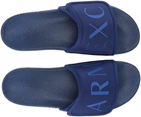 صندل منزلق للرجال بحزام من الليكرا وشعار A|X ARMANI EXCHANGE in Saudi Arabia