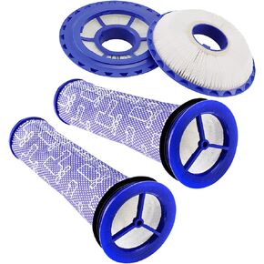 2 Pack HEPA Post Motor Filters & 2 Pack Pre Filters Replacement for Dyson DC41, DC65, DC66, UP13, UP20 Animal, Multi Floor and Ball Vacuums, Compared to Part # 920769-01 & 920640-01 in Kuwait
