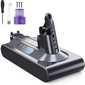 POIYTL Designed for Dyson V10 Battery Replacement 12V 6000mAh, Compatible with V10 Animal V10 Absolute V10 Fluffy V10 Motorhead SV12 Clean Cordless Stick Vacuum Cleaner in Saudi Arabia