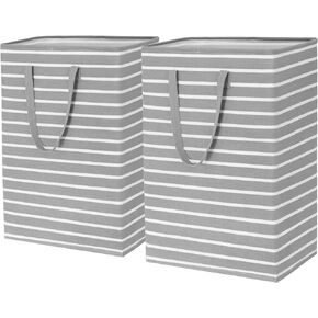 Goodpick 90L Laundry Basket Organizer 2-Pack Large Tall Laundry Hampers Storage Baskets for Organizing Dirty Clothes Hampers for Baby Laundry Towels Blanket Basket in Bathroom, Bedroom, Dorm, Grey in Kuwait