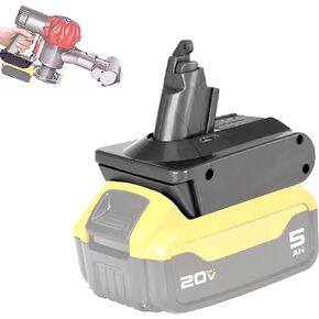 biuonga لـ Dyson V6 محول بطارية بديل لبطارية Dewalt 20V لتحويل دايسون DC62 DC59 DC58 SV03 SV04 SV09 V6 رأس محرك الحيوان V6 سليم V6 مطلق V6 مكنسة رقيق (محول فقط) in Kuwait