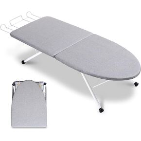 VeYocilk Tabletop Ironing Board, Reinforced Foldable Iron Board with Iron Rest, Portable Travel Small Ironing Board with Heat Resistant Cover for Home, Countertop, Laundry Rooms, Dorm, 31.4"x9.8"x7" in Kuwait