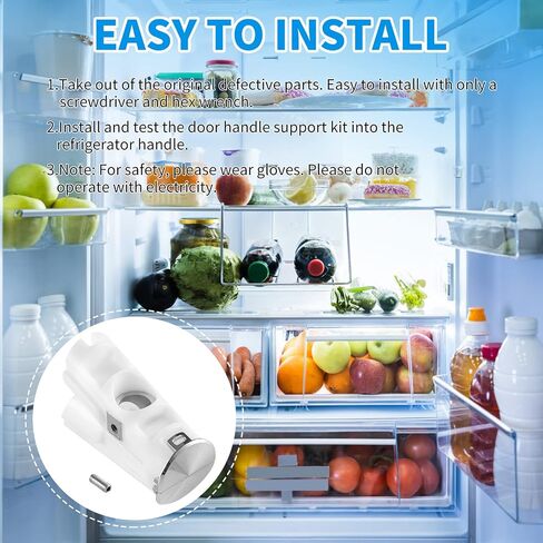 DA61-07540A Refrigerator Freezer Handle Support Compatible with Samsung, Replace# DA61-08247A PS4145181 AP5578979 3160453 DA67-02787A 6009-001526 in Saudi Arabia