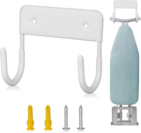 BiJun Ironing Board Wall Mount, Ironing Board Hanger, Ironing Board Holder, Iron Board Hook Wall Mount, for Laundry Rooms in Kuwait