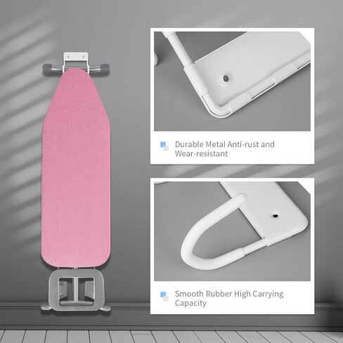 BiJun Ironing Board Wall Mount, Ironing Board Hanger, Ironing Board Holder, Iron Board Hook Wall Mount, for Laundry Rooms in Kuwait