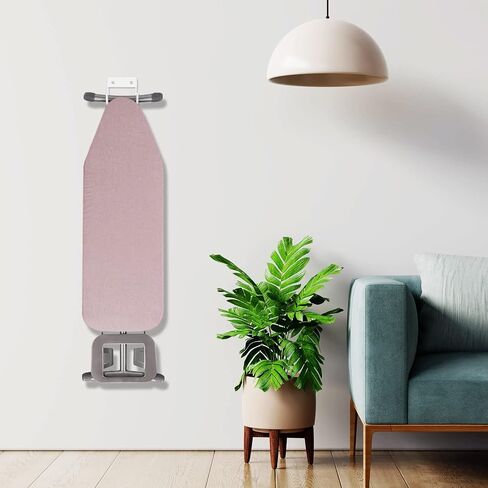 BiJun Ironing Board Wall Mount, Ironing Board Hanger, Ironing Board Holder, Iron Board Hook Wall Mount, for Laundry Rooms in Kuwait