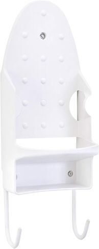 منظم مكواة وطاولة الكي على الحائط من Woolite | الأبعاد: 6.89 بوصة طول × 0.98 بوصة عرض × 5.12 بوصة ارتفاع | مقاومة للحرارة | تناسب معظم المكاوي | سهلة التجميع | أبيض in Kuwait