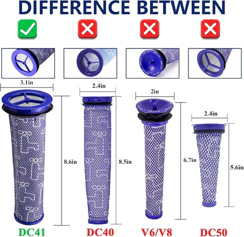 بديل لـ Dyson DC41 DC65 DC66 UP13 UP20، مكانس كهربائية متعددة الأرضيات والكرة، يستبدل الجزء # 920769-01 و920640-01 (فلتر ما بعد المحرك والمحرك المسبق) in Kuwait