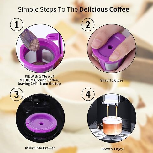أكواب MaxRona K قابلة لإعادة الاستخدام لسلسلة Keurig Supreme Multistream - 4 عبوات عالمية متوافقة مع كبسولات القهوة Keurig القابلة لإعادة الاستخدام - أكواب K قابلة لإعادة الملء ومضادة للتسرب لجميع أجهزة Keurig 2.0 و1.0، خالية من BPA in Saudi Arabia