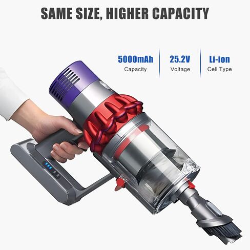 POIYTL Designed for Dyson V10 Battery Replacement 12V 6000mAh, Compatible with V10 Animal V10 Absolute V10 Fluffy V10 Motorhead SV12 Clean Cordless Stick Vacuum Cleaner in Saudi Arabia