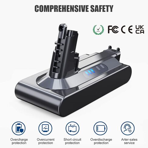 POIYTL Designed for Dyson V10 Battery Replacement 12V 6000mAh, Compatible with V10 Animal V10 Absolute V10 Fluffy V10 Motorhead SV12 Clean Cordless Stick Vacuum Cleaner in Saudi Arabia