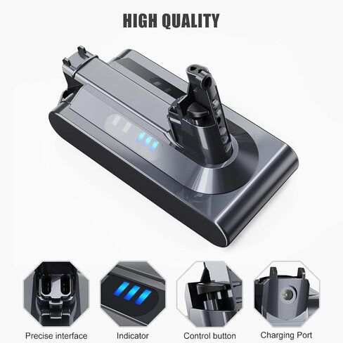 POIYTL Designed for Dyson V10 Battery Replacement 12V 6000mAh, Compatible with V10 Animal V10 Absolute V10 Fluffy V10 Motorhead SV12 Clean Cordless Stick Vacuum Cleaner in Saudi Arabia
