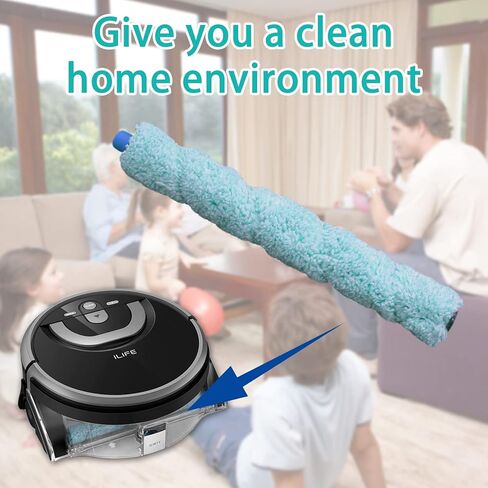 مجموعة من قطعتين من فرشاة الأسطوانة الرئيسية الناعمة من Coodss لاستبدال قطع غيار فرشاة روبوت ILIFE Shinebot W400 W450 W455 in Kuwait