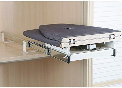 Closet Pull-Out Retractable Ironing Board Stow Away in The Cabinet Easy to Install (Silver Grey) in Saudi Arabia