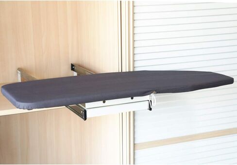 Closet Pull-Out Retractable Ironing Board Stow Away in The Cabinet Easy to Install (Silver Grey) in Saudi Arabia