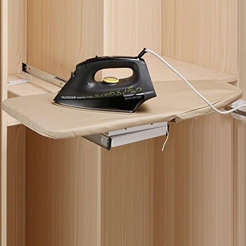 Closet Pull-Out Retractable Ironing Board Stow Away in The Cabinet Easy to Install (Silver Grey) in Saudi Arabia