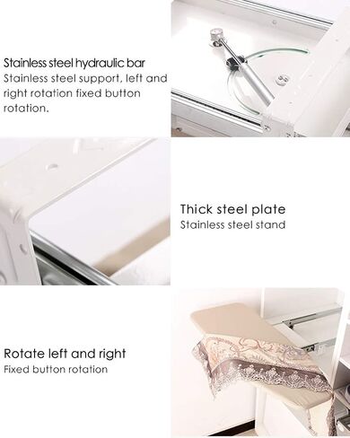 Closet Pull-Out Retractable Ironing Board Stow Away in The Cabinet Easy to Install (Silver Grey) in Saudi Arabia