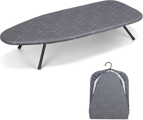 Duwee 12"x30"Table top Ironing Board with Thicken Felt Padding,Heat Resistant Cover,Foldable Ironing Boards with Stainless Steel Hook for Easy Storage in Saudi Arabia