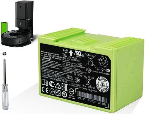 Green ABL-D1 Battery for iRobot Roomba i3 i4 i7 i7+ i8 e5 e6 5150 7550 e5 e5150 e515020 e5152 e5154 e5158 e515840 e6198 e619820 i7158 i7 e5158 i7558P/N:4624864 （14.4V 26Wh/1800mAh in Saudi Arabia