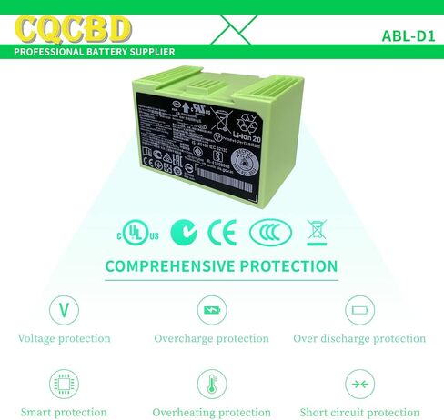 Green ABL-D1 Battery for iRobot Roomba i3 i4 i7 i7+ i8 e5 e6 5150 7550 e5 e5150 e515020 e5152 e5154 e5158 e515840 e6198 e619820 i7158 i7 e5158 i7558P/N:4624864 （14.4V 26Wh/1800mAh in Saudi Arabia
