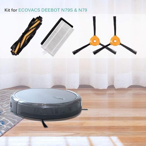 فرشاة ومرشحات بديلة من KEEPOW متوافقة مع Ecovacs DEEBOT 500 N79 N79S، Yeedi K600 K700 المكنسة الكهربائية الروبوتية، عبوة من 12 قطعة in Saudi Arabia